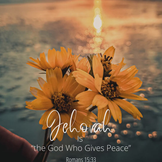 Jehovah is the God who gives peace! iPhone Wallpaper | Romans 15:33 |  Phone Wallpaper | Digital download | Scripture Wallpaper