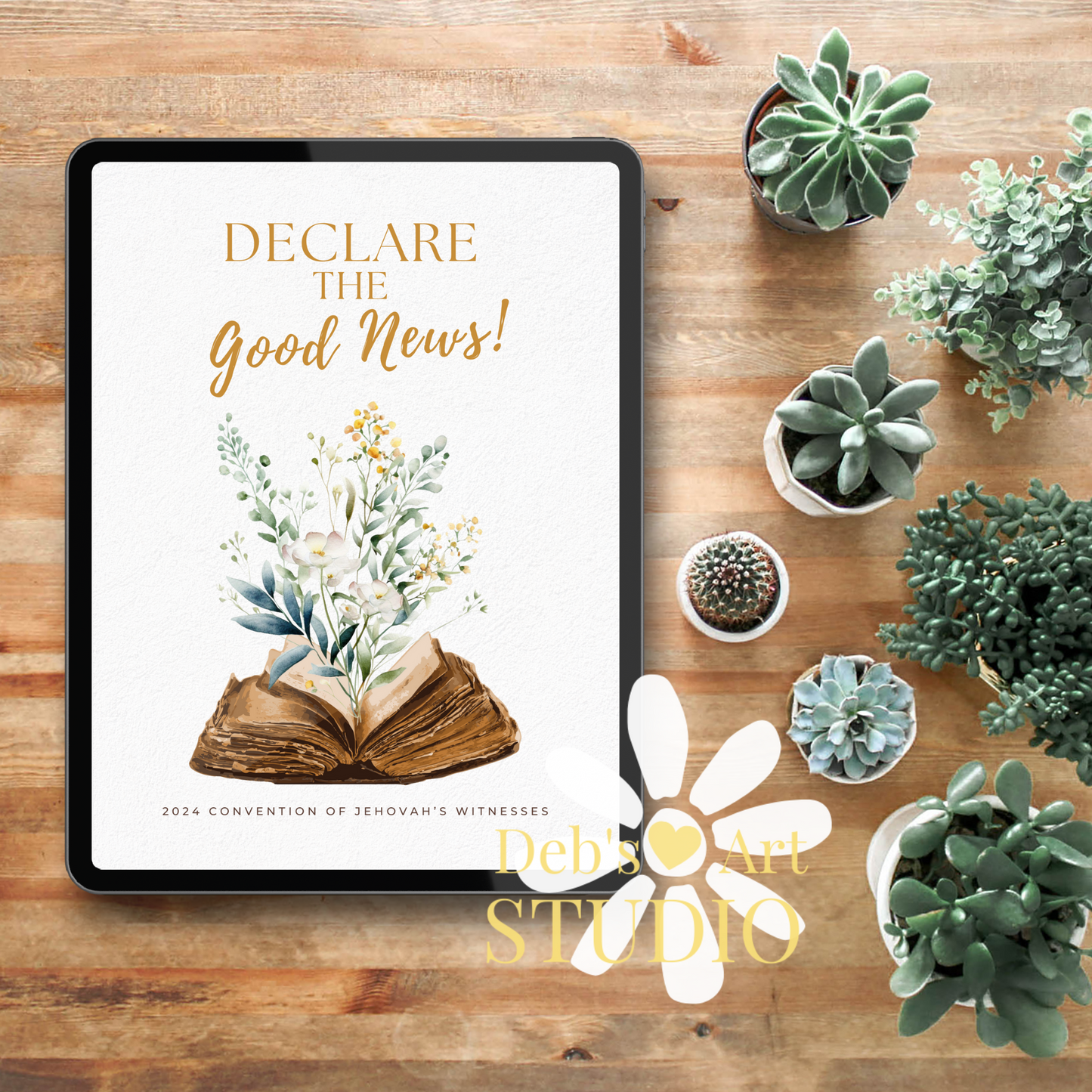 2024 JW Convention Notebook | Declare the Good News | Green Flowers