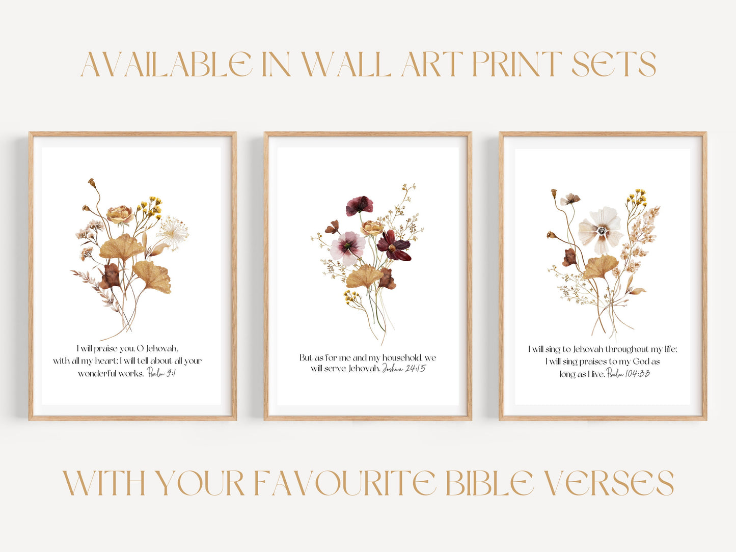 Psalm 91:1 Bible Verse Wall Art | Christian Farmhouse Decor | JW Pioneer Gifts | JW Baptism Gift | Botanical Wildflowers