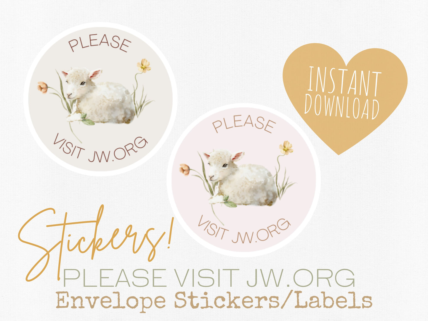 Please Visit jw.org | Envelope Stickers | Spring Furry Friends | JW Letter Writing | Jehovah's Witnesses | JW Stickers | JW Printable