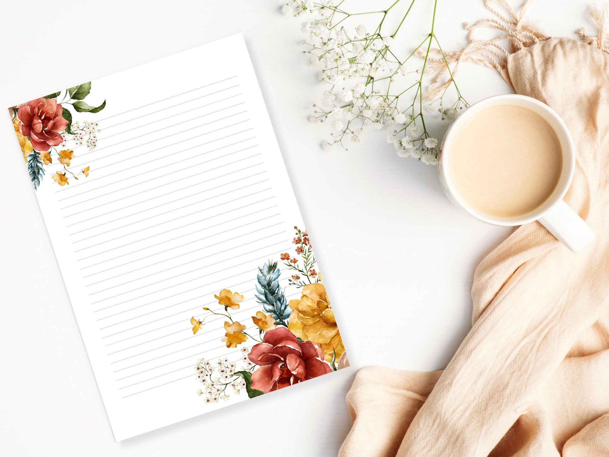 Printable Letterhead | Letter Writing | JW Gift Ideas | JW Letter Writing | Dutch Bouquet