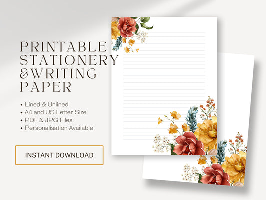 Printable Letterhead | Letter Writing | JW Gift Ideas | JW Letter Writing | Dutch Bouquet