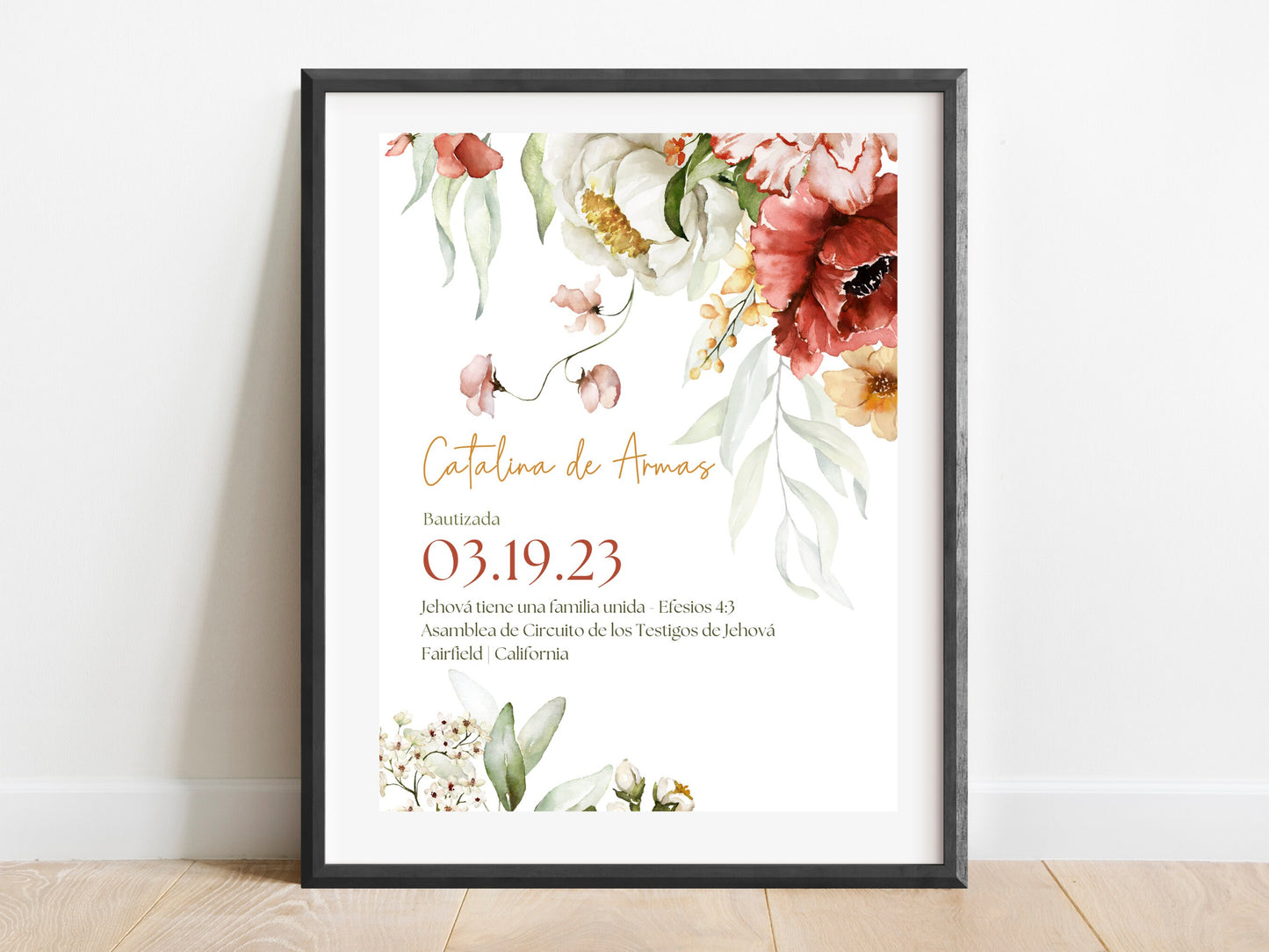 Custom Baptism Gift | JW Baptism Gift | Baptism Keepsake | Custom Wall Art