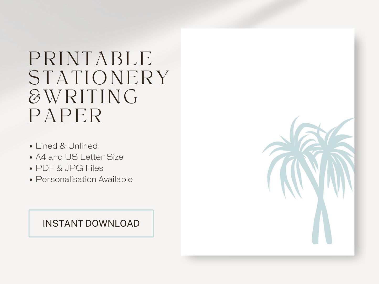 JW Letter Writing Paper | JW Printable | Letterheads | Pastel Palm Trees