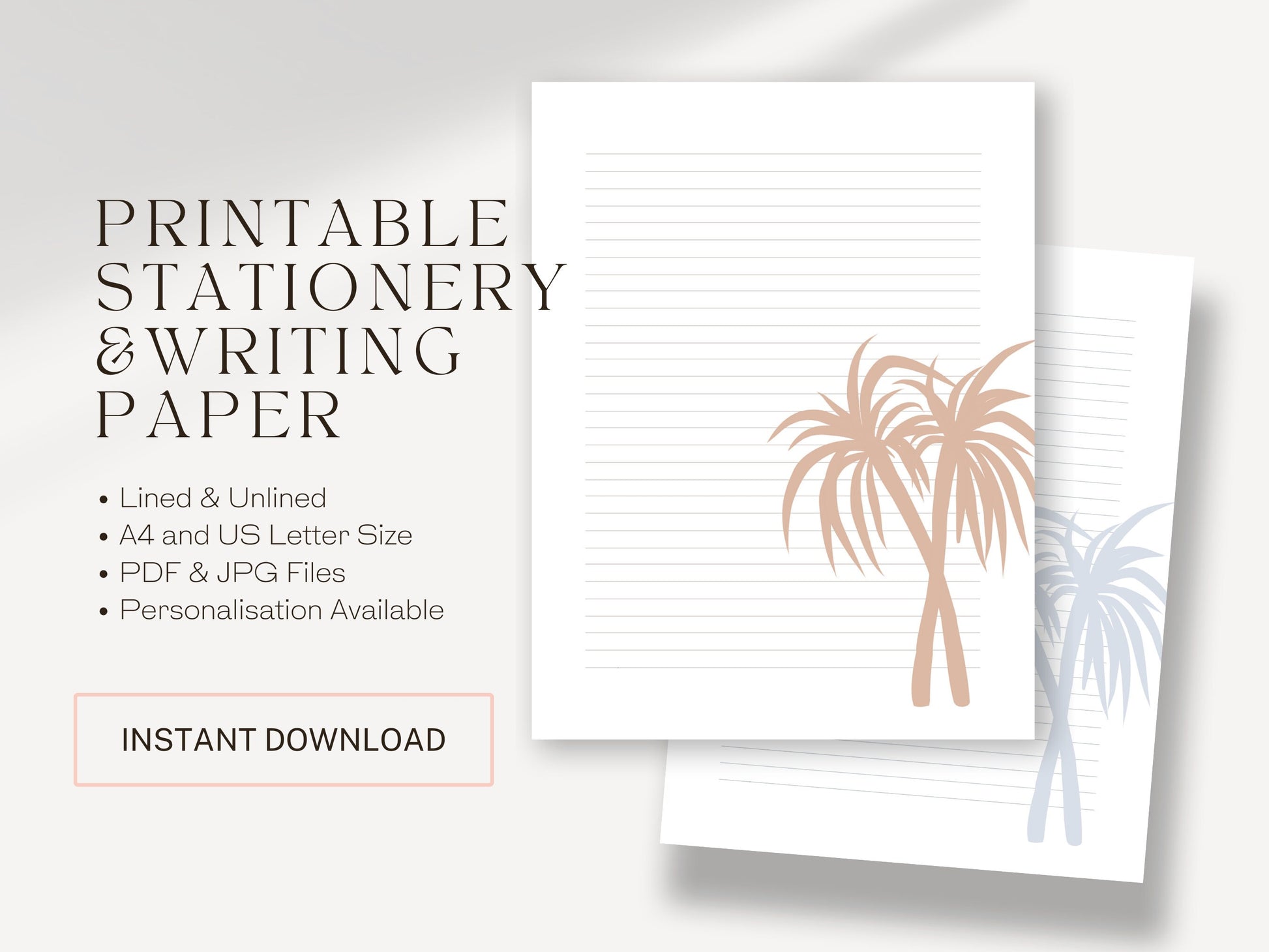 JW Letter Writing Paper | JW Printable | Letterheads | Pastel Palm Trees