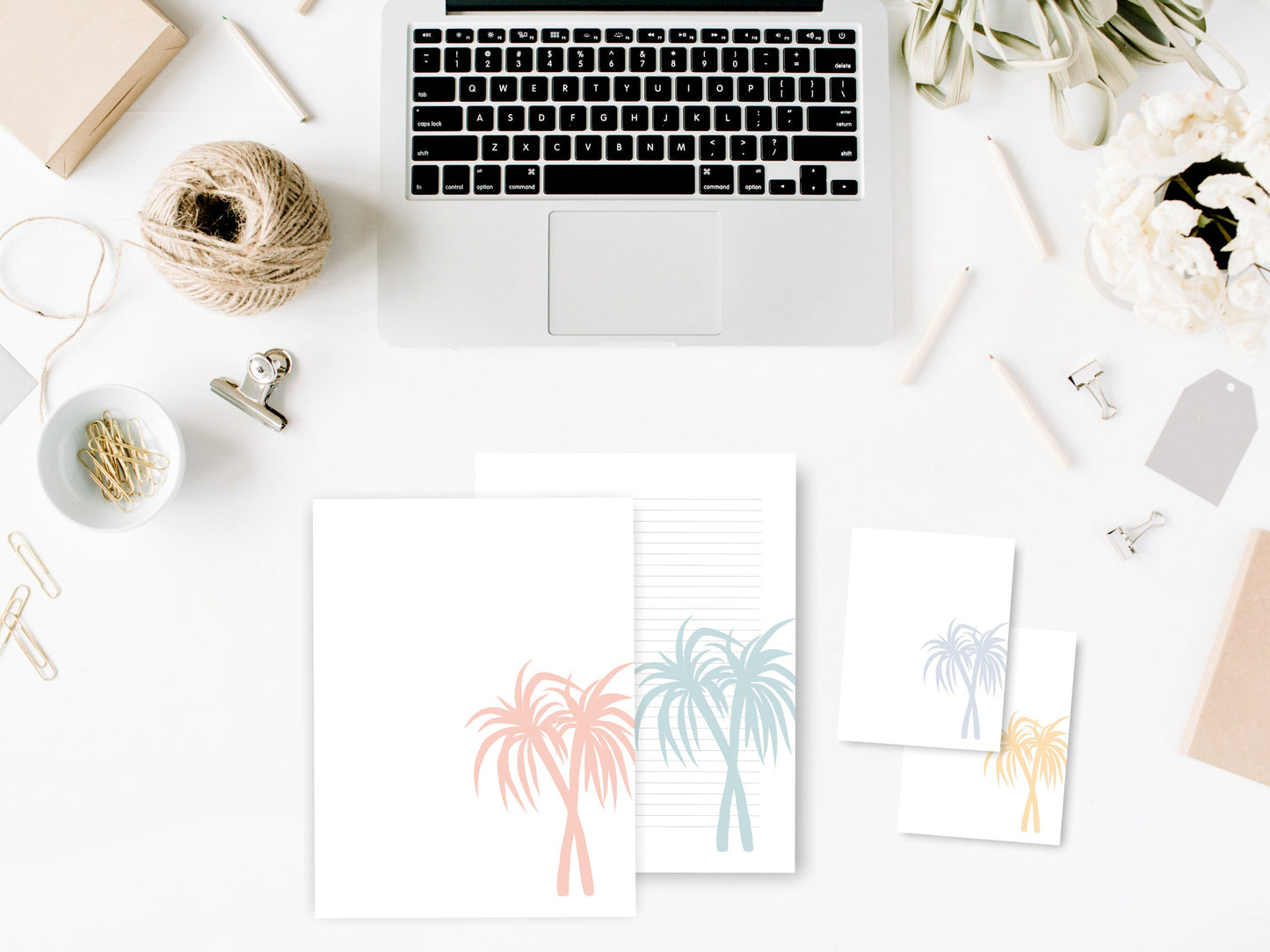 JW Letter Writing Paper | JW Printable | Letterheads | Pastel Palm Trees