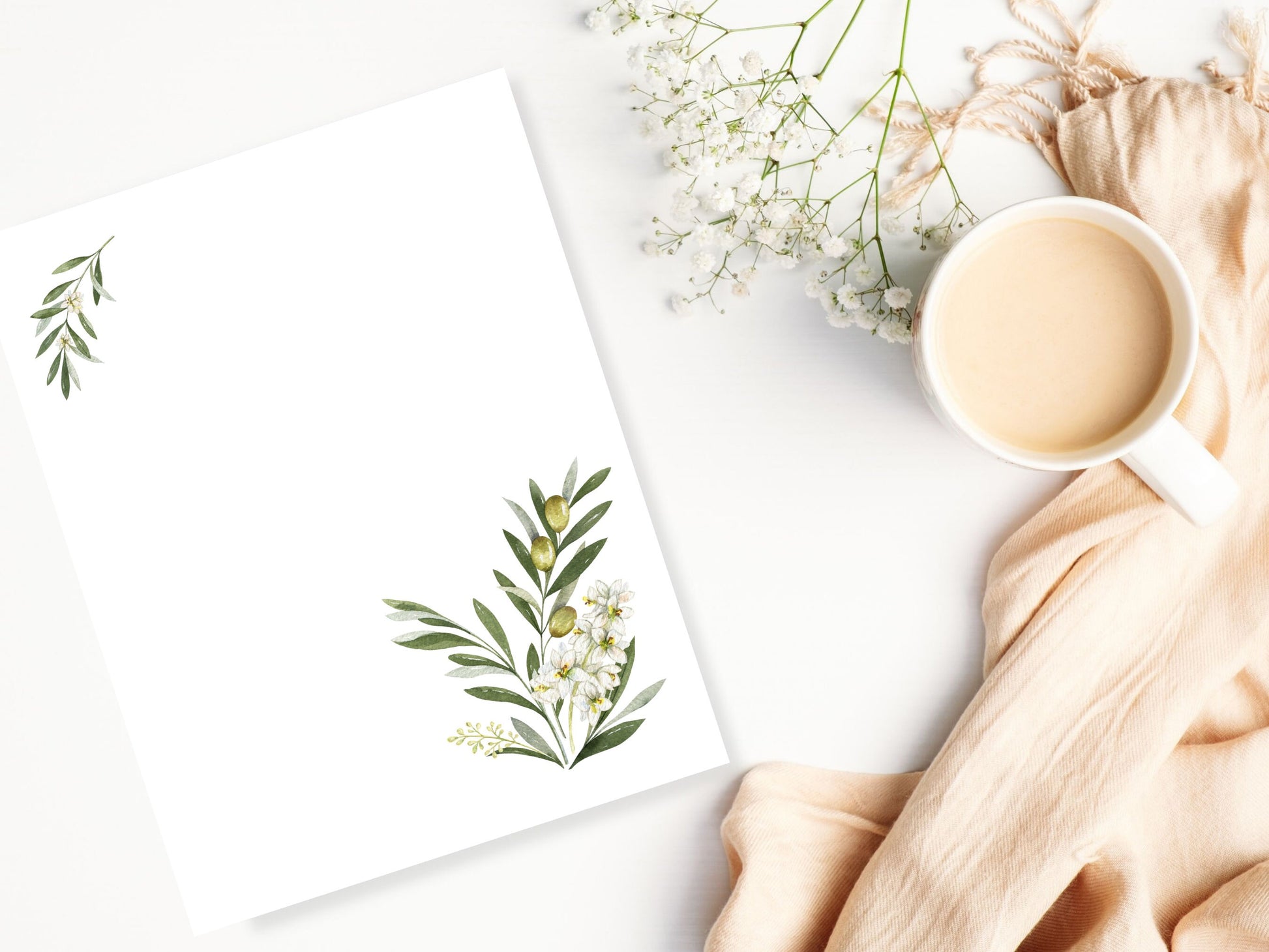 Printable Letterhead | Letter Writing | JW Gift Ideas | JW Letter Writing | Olive Branch