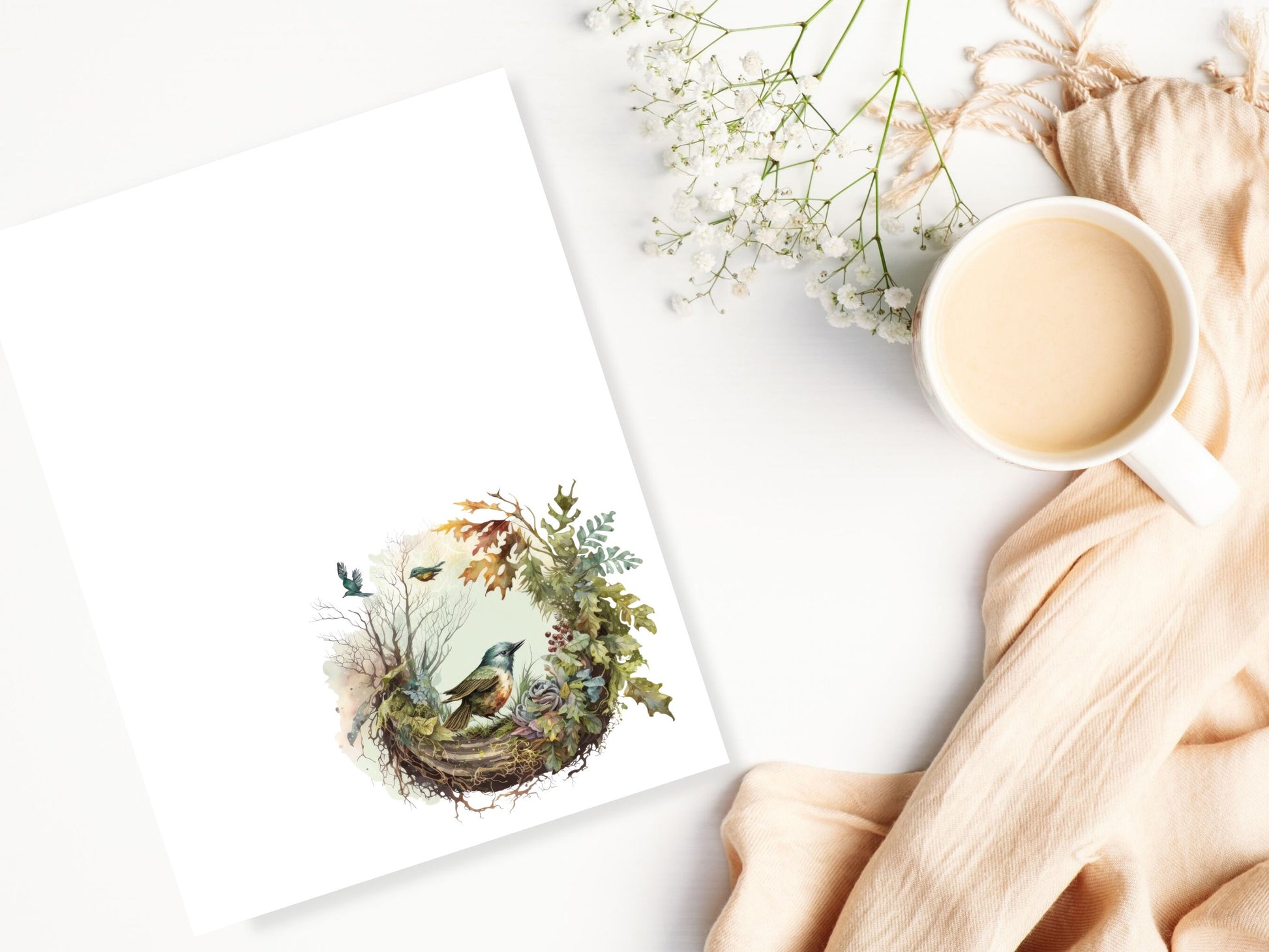 Printable Letter | Forest with Birds | Letter Writing Paper | Notepaper