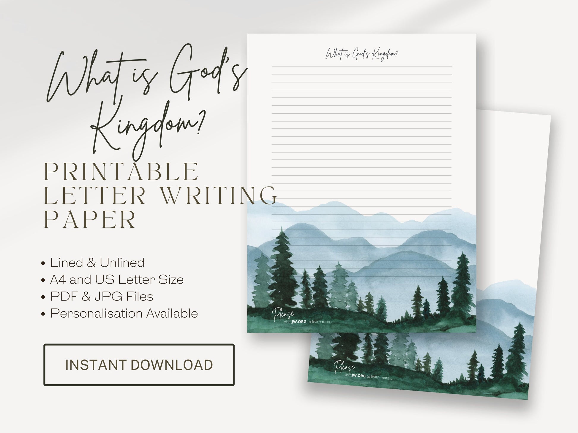 What Is God's Kingdom? JW Letterhead | Jehovah's Witnesses | JW Printable