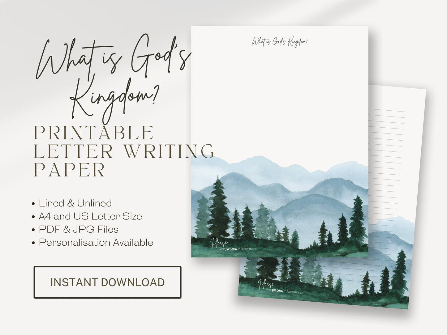 What Is God's Kingdom? JW Letterhead | Jehovah's Witnesses | JW Printable