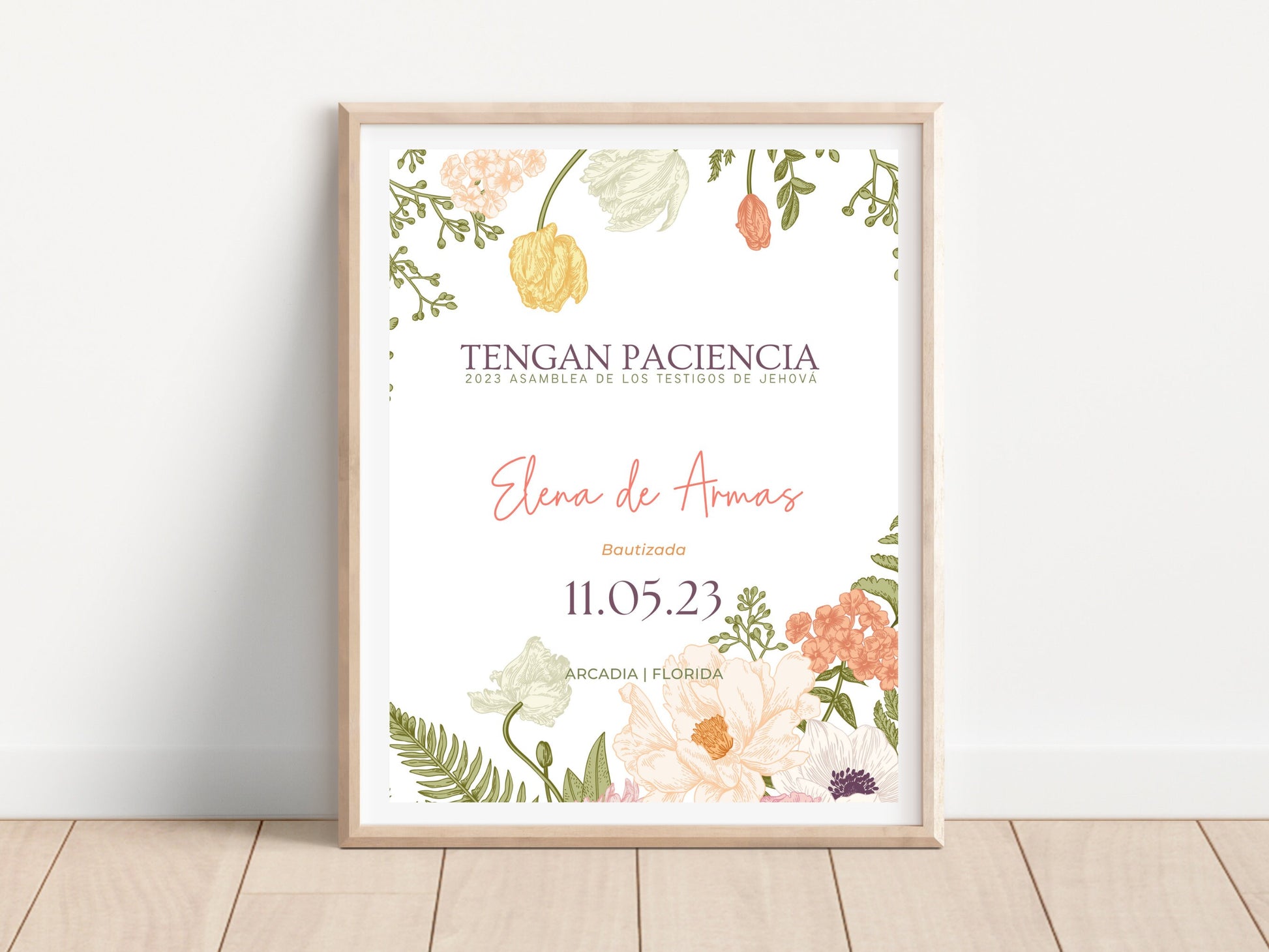 Custom Baptism Gift | JW Baptism Gift | Baptism Keepsake | Custom Wall Art