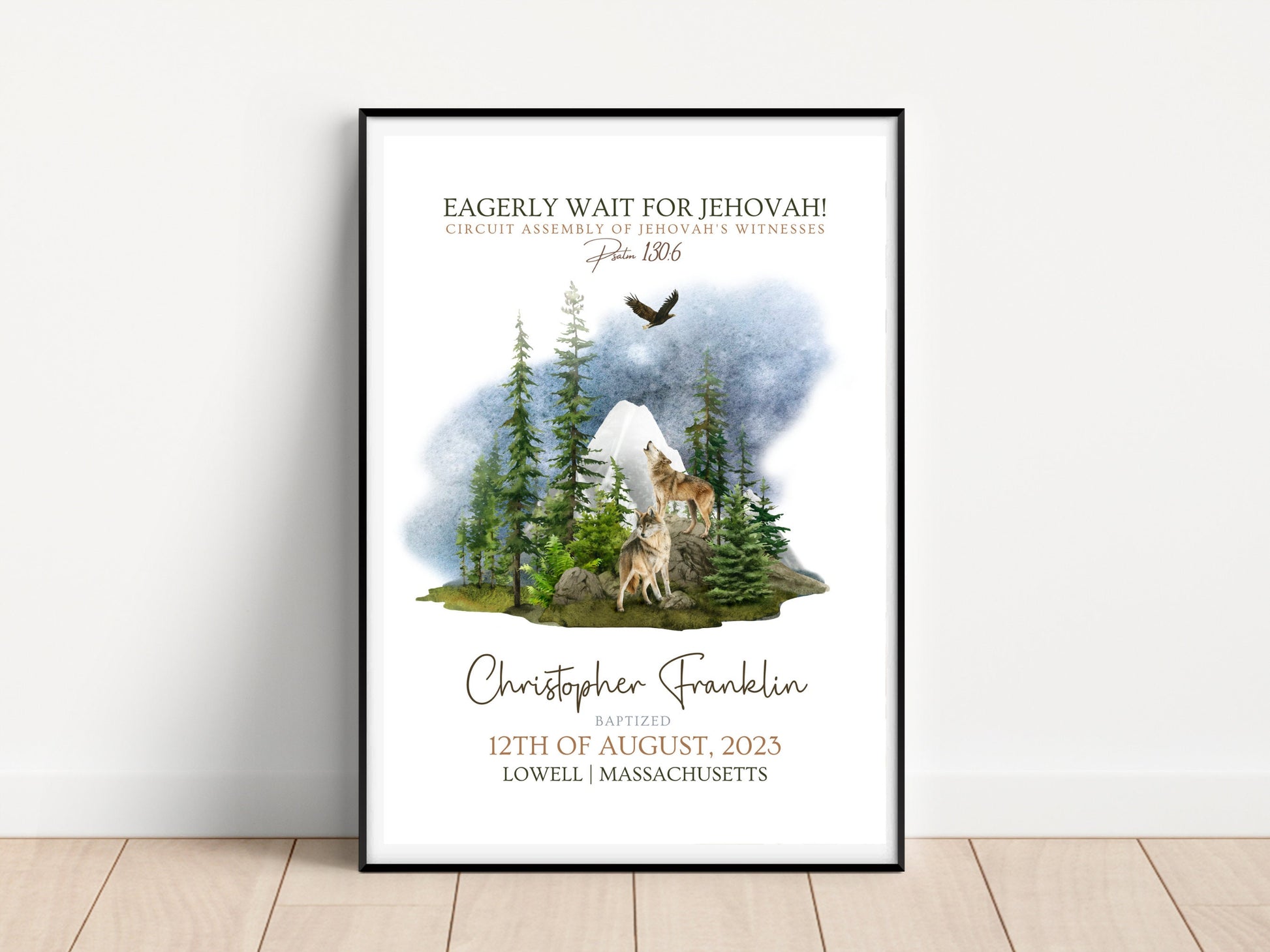 Custom Baptism Gift | JW Baptism Gift | Baptism Keepsake | Custom Wall Art