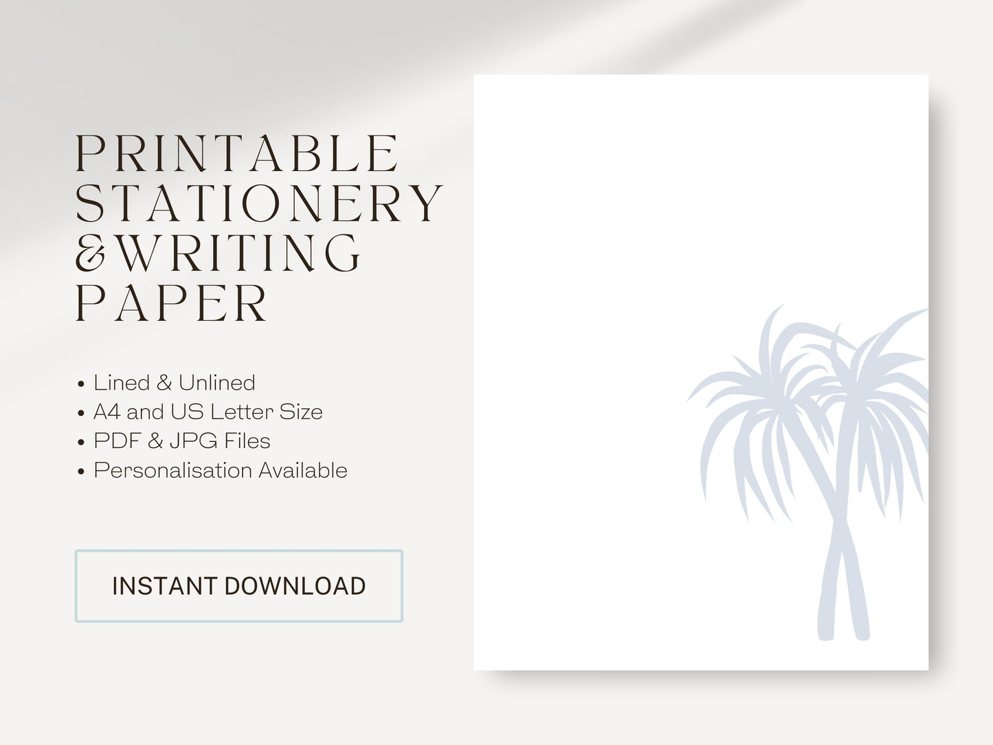 JW Letter Writing Paper | JW Printable | Letterheads | Pastel Palm Trees