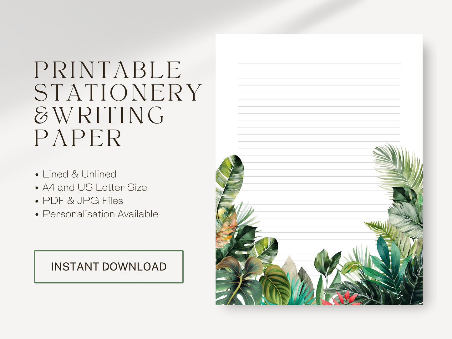 JW Letter Writing Paper | JW Printable | Letterheads | Paradise Forest