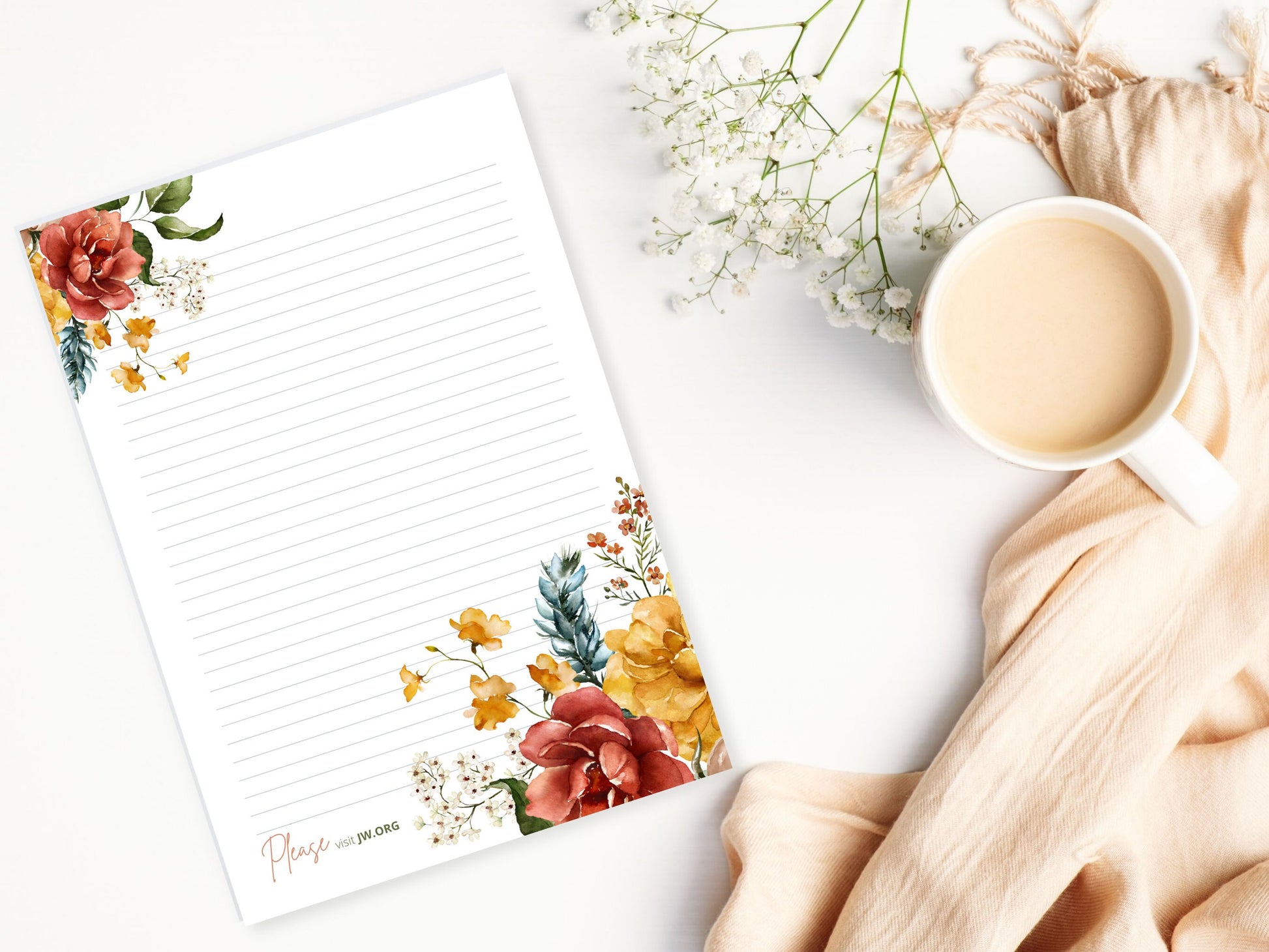 Visit jw.org, JW Letter Writing | Jehovah's Witnesses | Letterheads | Dutch Flowers