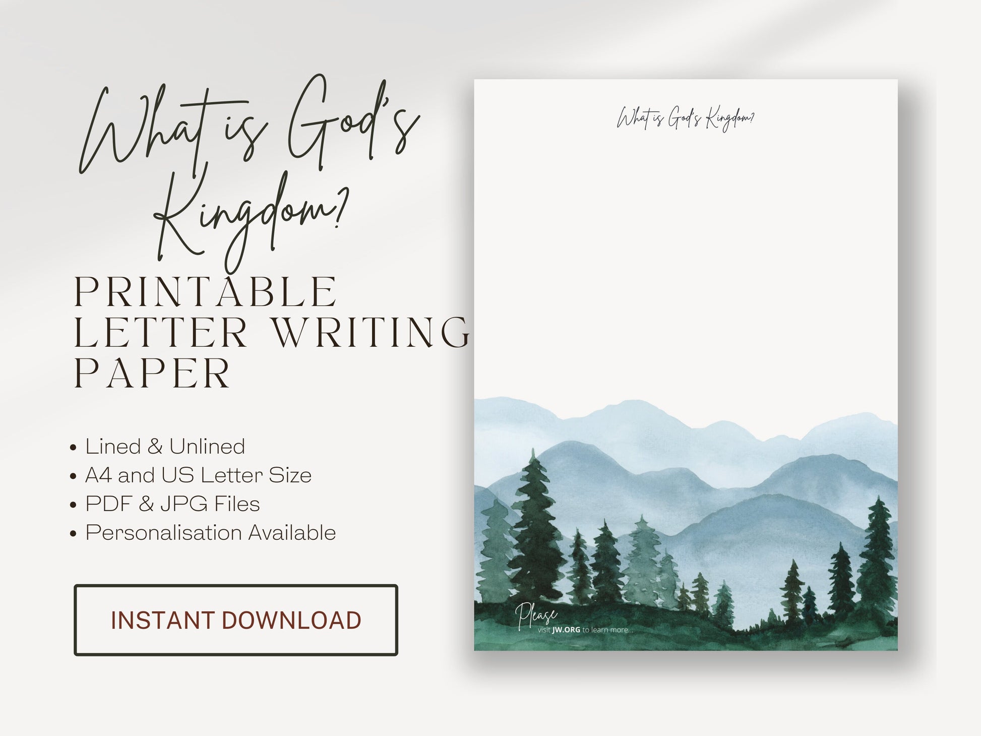 What Is God's Kingdom? JW Letterhead | Jehovah's Witnesses | JW Printable