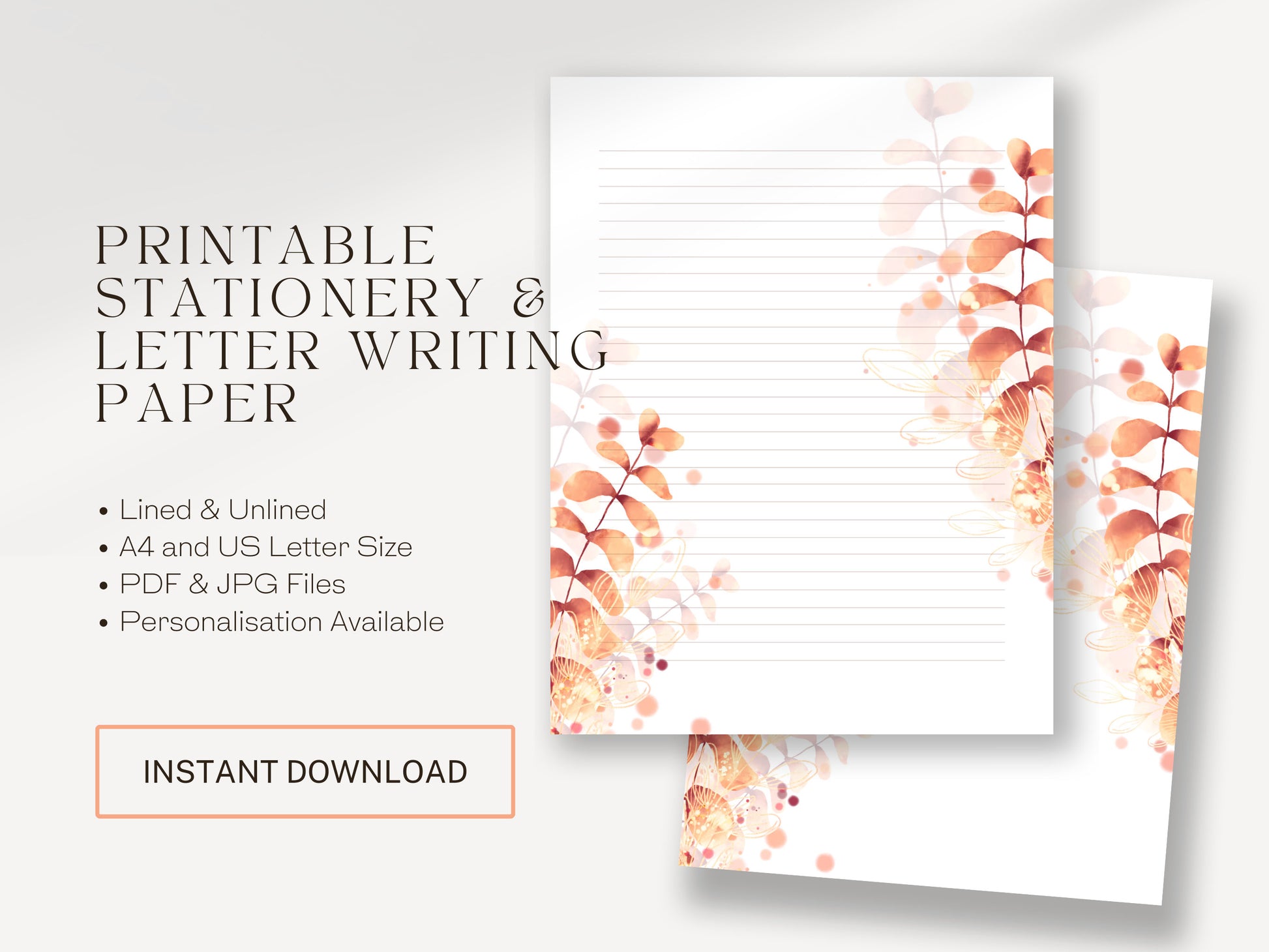 JW Letter Writing Paper | JW Printable | Letterheads | Fall Leaves