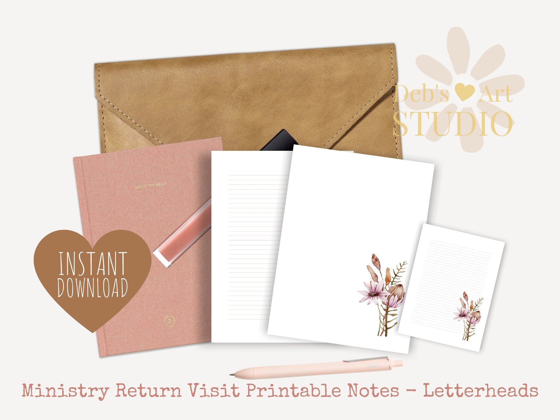 JW Letter Writing Paper | JW Printable | Letterheads | Botanical Print